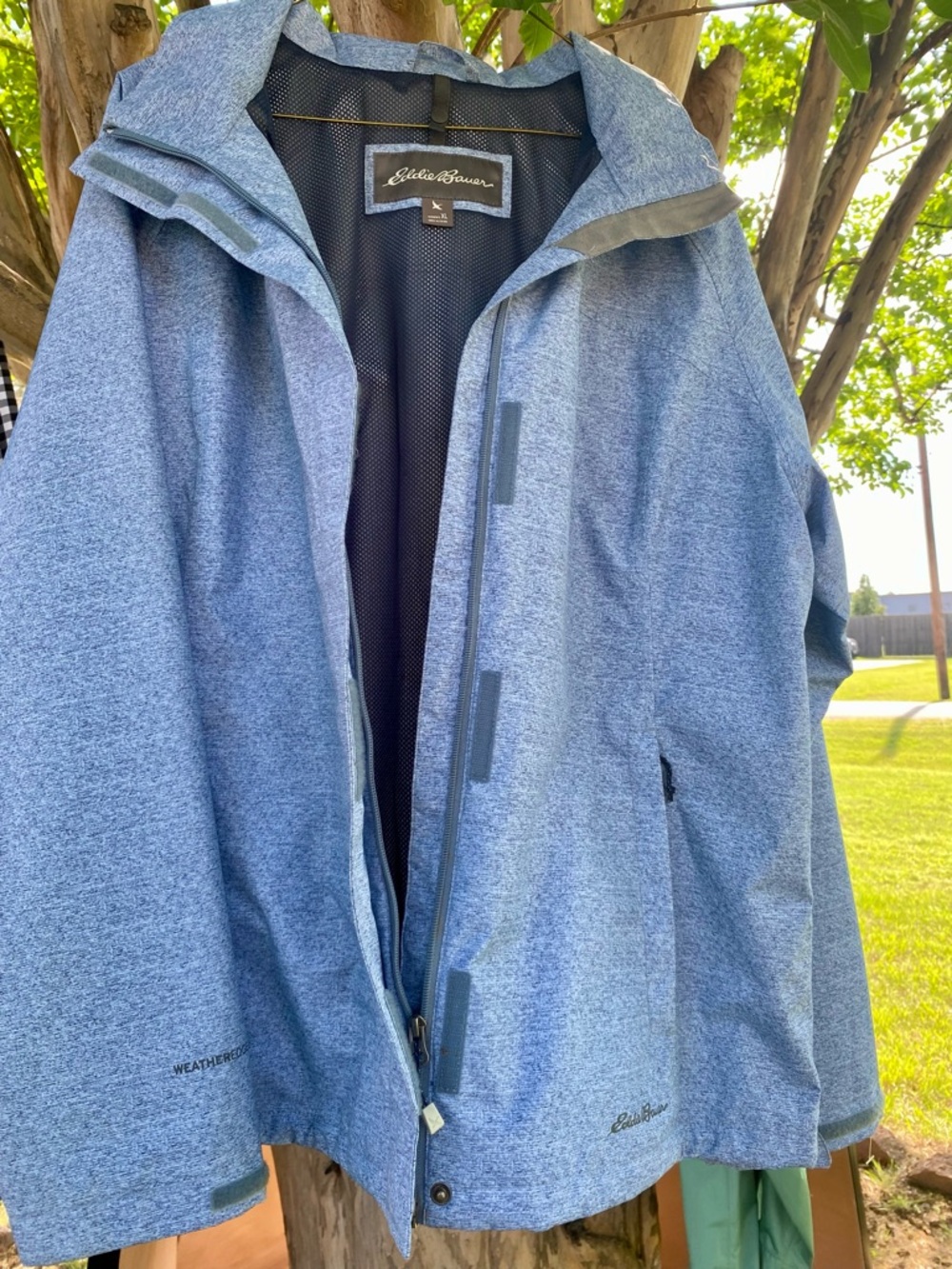 Eddie Bauer Womens Blue Rainfoil Packable Jacket New Without Tags size XL